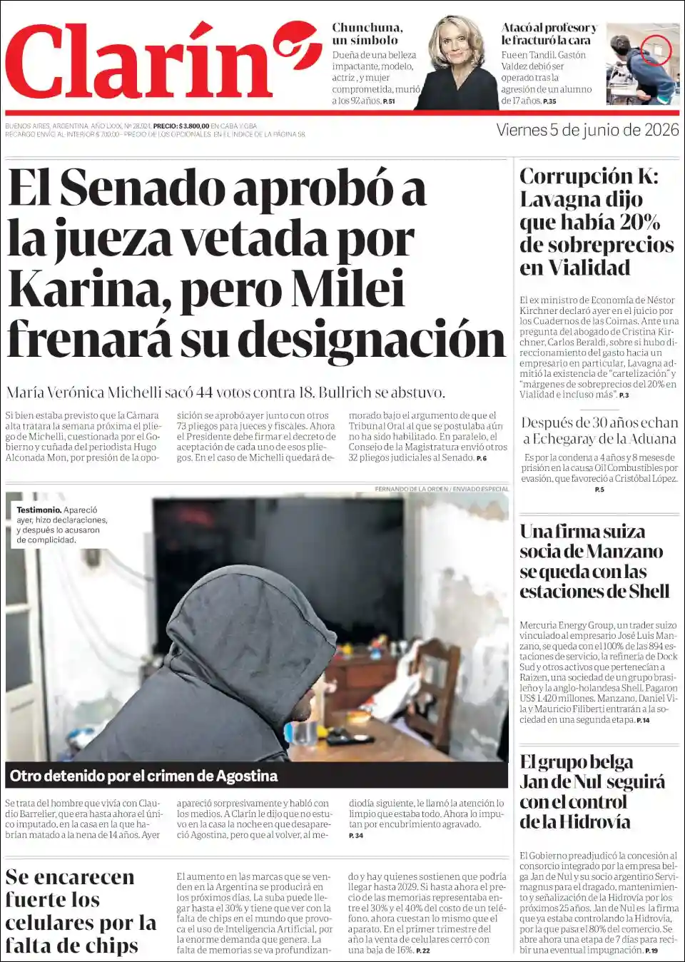 Evolucion Streaming | RADIO ECLIPSE - Tapa del diario Clarin