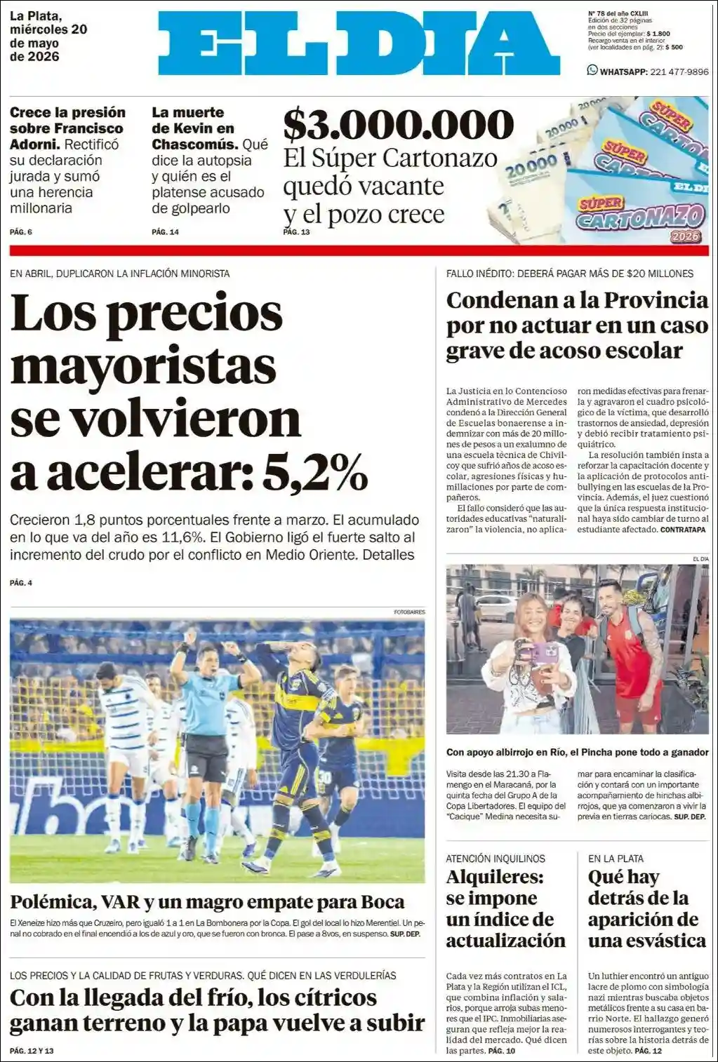 Evolucion Streaming | RADIO ECLIPSE - Tapa del diario El Dia